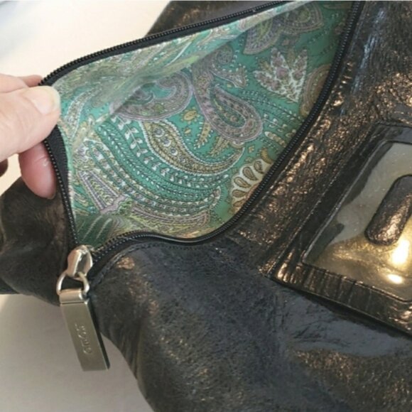 HOBO  Madeline Fold Over Distressed Leather Clutch - Picture 12 of 14